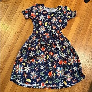 LuLaRoe Navy dress. Size Medium.